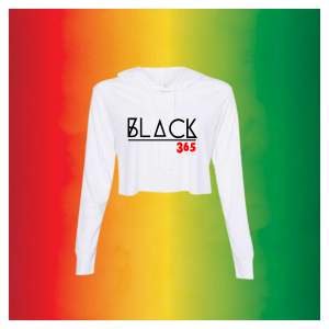 Black 365 Crop Hoodie