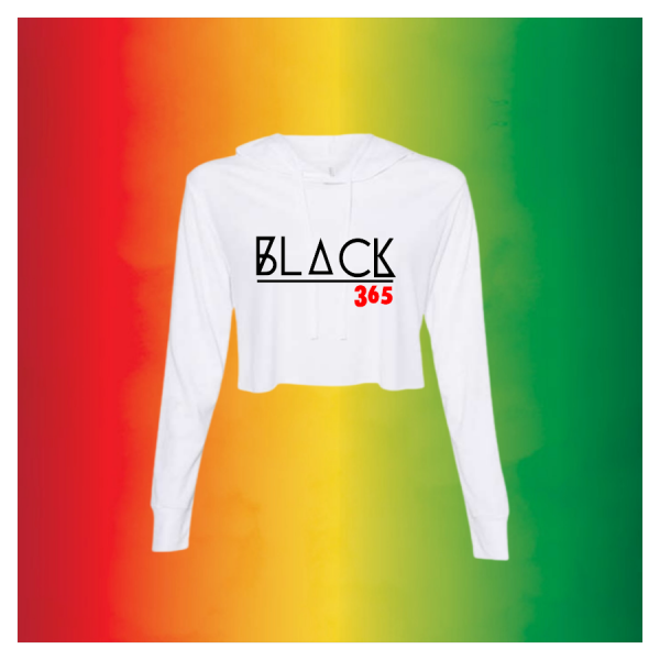Black 365 Crop Hoodie