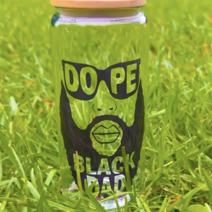 Dope Black Dad glass tumbler