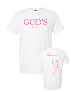 "God's Plan" Survivor Breast Cancer Awareness Tee
